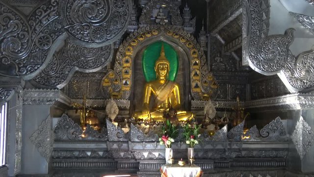 In the Buddhist temple Wat Sri Suphan (Silver temple). Chiang Mai, Thailand