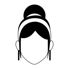 Disco woman faceless in black and white