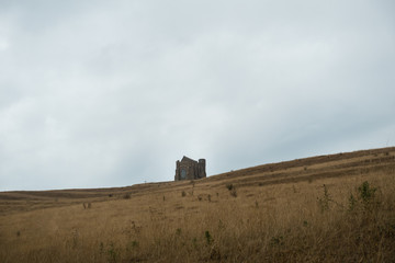 Abbotsbury, Dorset, UK july 27, 2018 view of St Catherine's chapel and surrounding meadow in the Jurassic coastal belt