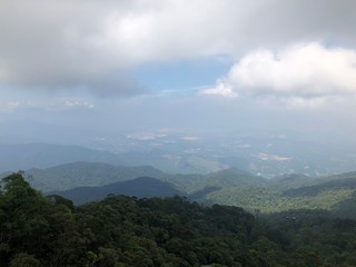 clouds over mountains