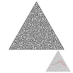 Vector illustration of maze labyrinth in flat style.