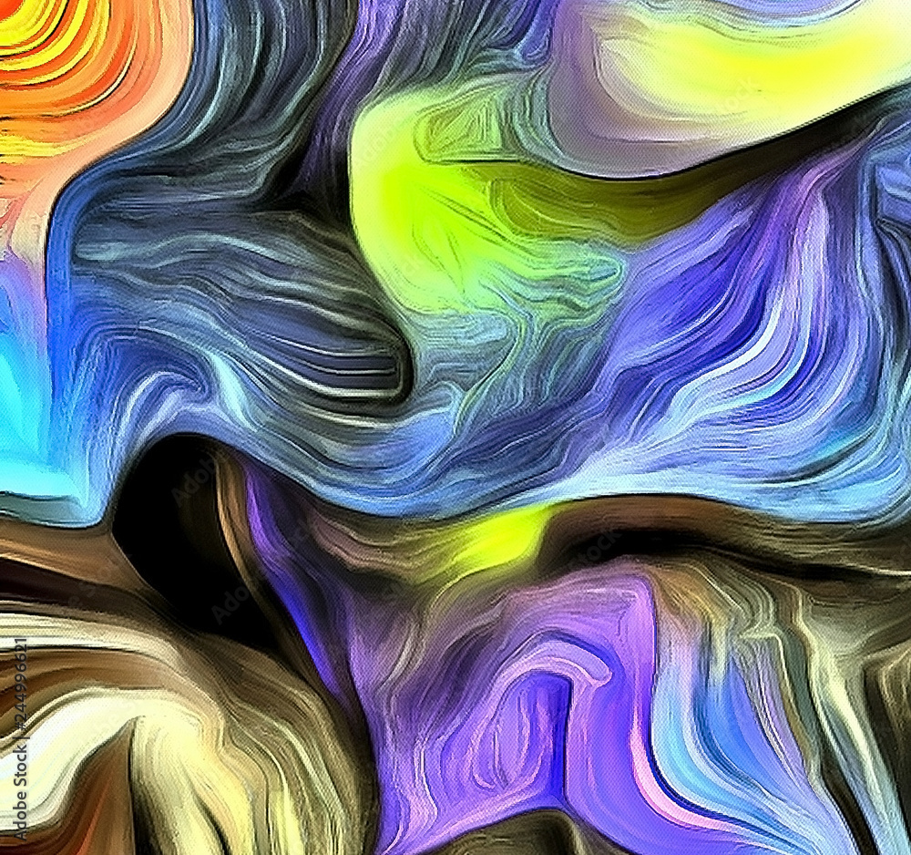 Canvas Prints Abstract of Swirling Colors