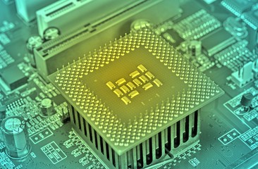 cpu pins and circuit mother board