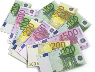 100, 200 und 500 Euroscheine