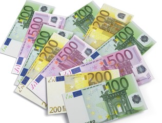 Obraz premium 100, 200 und 500 Euroscheine