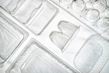 Fototapeta na wymiar recyclable plastic containers