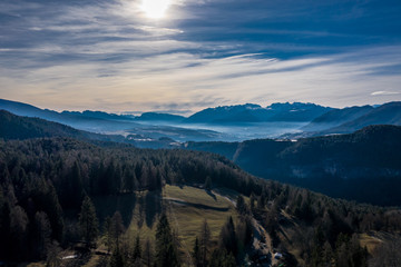 Fototapeta na wymiar Winter landscape in south tyrol, Italy