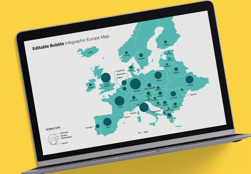 European Map Infographic Layout