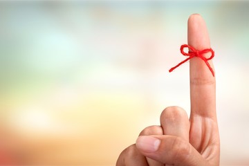 Rope bow on finger pointing