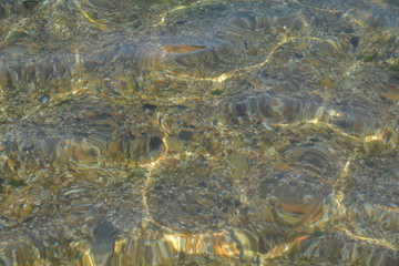 Pebbles at the bottom of the sea