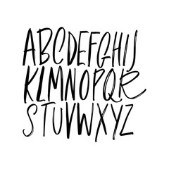 Fototapeta premium English vector nursery alphabet. Lettering, isolated letters