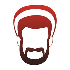 Man with winter hat red lines