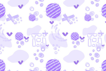 Naklejka premium Violet stylish digital geometric background with different shapes. 