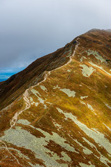 walking above clouds in slovakian Tatra mountains
