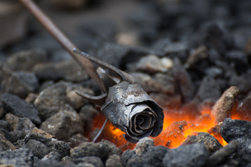 forged products in the form of a rose,iron rose