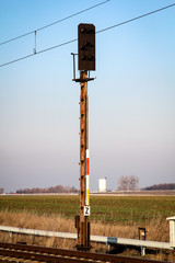 Kabelspanner, Detail der Bahnanlagen, Infrastruktur, Signalgeber
