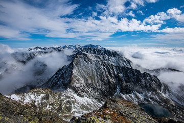 mountain peak view from Krivan in slovakia