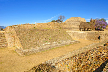 Monte Albán- a large pre-Columbian archaeological site  in  Mexican state of Oaxaca 
