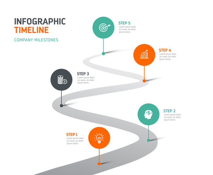 Timeline Infographics - Company Milestones