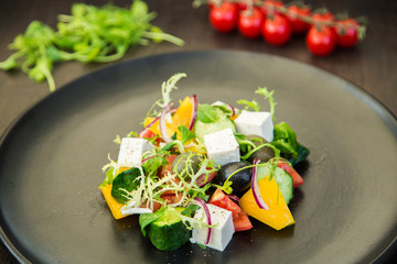 fresh salad on a plate