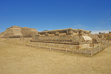 Monte Albán- a large pre-Columbian archaeological site  in  Mexican state of Oaxaca 

