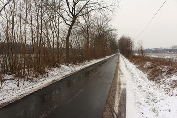 Straße im Winter