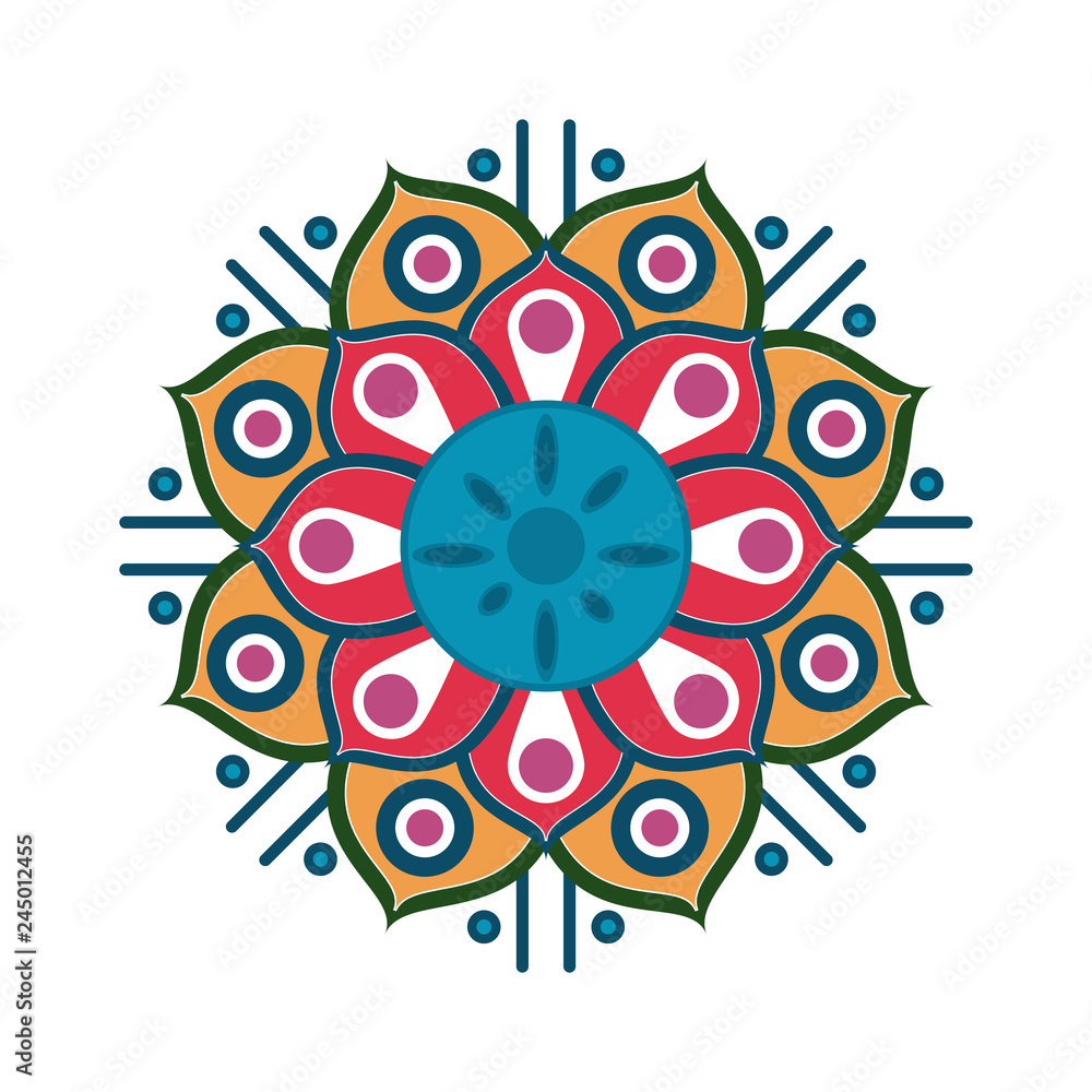 Poster mandala indian emblem