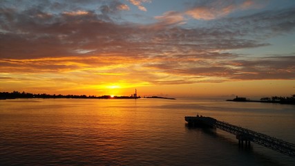 Obraz premium Sunset, Caribbean Island