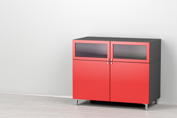 Modern red cabinet