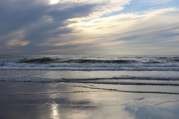 sunset over the sea
