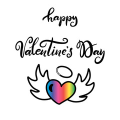 lettering for happy Valentines day