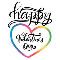 lettering for happy Valentines day