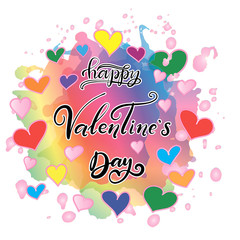 lettering for happy Valentines day