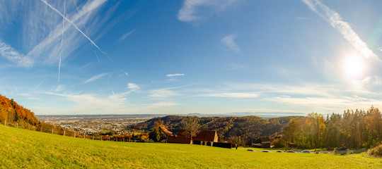Panorama from hill near Graz in styria