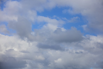 Just a cloudy blue sky stock image