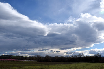 Fototapeta premium Blue sky with clouds
