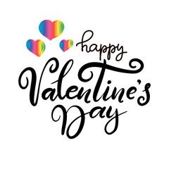 lettering for happy Valentines day