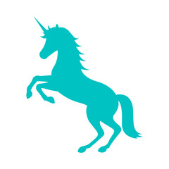 Obraz premium unicorn icon, silhouette on white background, vector