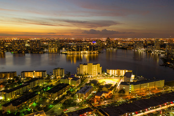 Fototapeta premium Aerials Sunny Isles Beach FL South Florida USA