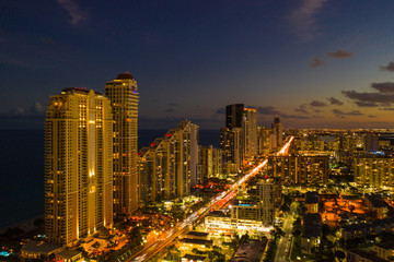 Obraz premium Aerials Sunny Isles Beach FL South Florida USA