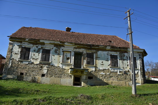 Old ruined abandoned house , Bistrita,Slatinita,Romania,2017 