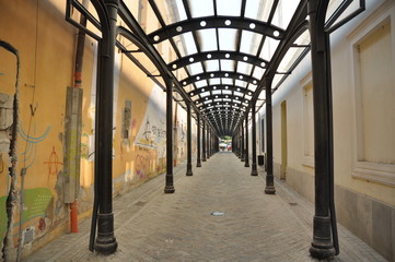 New Passage Arts - glass and iron roof  - covered passage in Bistrita , Romania 