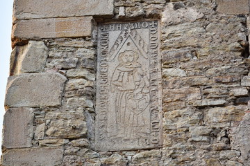 tombstone of a knight in Bistrita,ROMANIA, Evangelical church 
