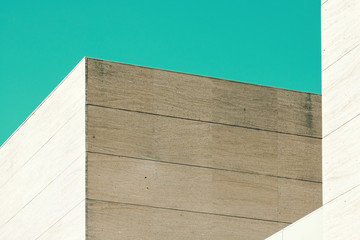 Urban architecture. Close up of a modern building facade.