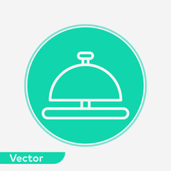 Hotel bell vector icon sign symbol
