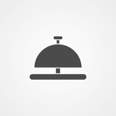Fototapeta premium Hotel bell vector icon sign symbol