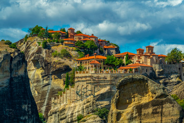 Monasteries of Varlaam and great meteor monastery at Meteora, Greece