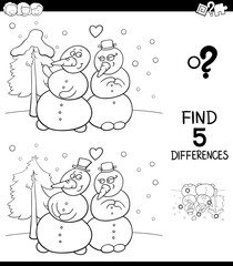 find differences activity coloring book