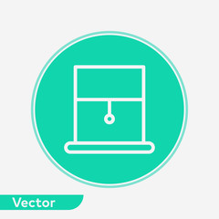 Window frame vector icon sign symbol