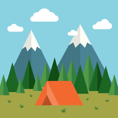 forest camping background